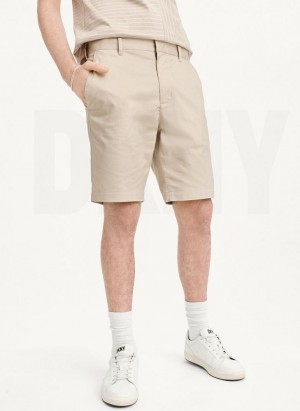 Khaki DKNY Tech Men's Shorts | USA-D1591