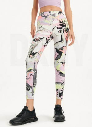 Multicolor DKNY Printed Women's Leggings | USA-D0774