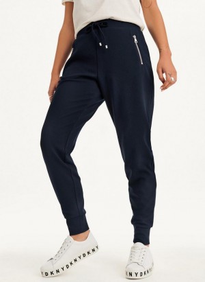 Navy DKNY Pull On Women's Joggers | USA-D0930
