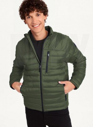 Olive DKNY Packable Men's Puffer Jacket | USA-D0198
