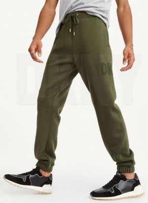 Olive DKNY Shadow Logo Men's Joggers | USA-D1150