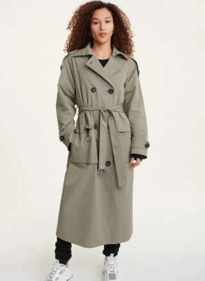 Olive DKNY Trench Women's Coats | USA-D0331