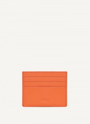 Orange DKNY Card Case Men's Wallets | USA-D0784