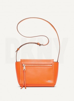 Orange DKNY Pax Bags Crossbody Bags | USA-D1009