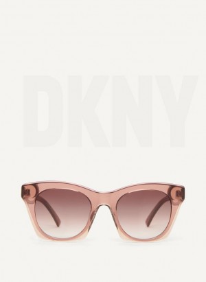 Pink DKNY Cat Eye Women's Sunglasses | USA-D1704
