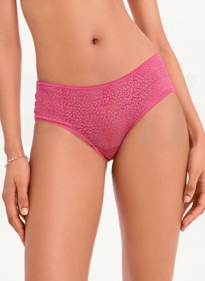 Pink DKNY Modern Lace Hipster Women's Panties | USA-D1642