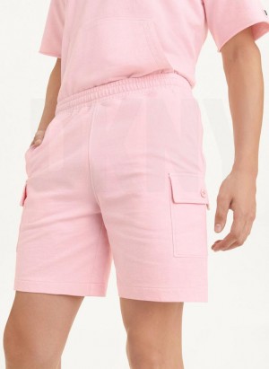 Pink DKNY Pigment Garment Dye Men's Shorts | USA-D0681