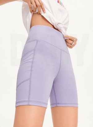 Purple DKNY Balance Compression Bike Women's Shorts | USA-D0281