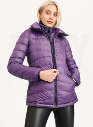 Purple DKNY Packable Women's Puffer Jacket | USA-D1455