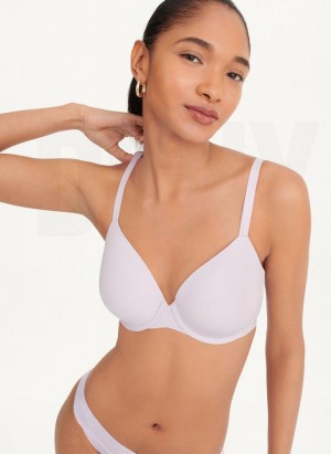 Purple DKNY Smooth Essentials T-Shirt Women's Bras | USA-D1804