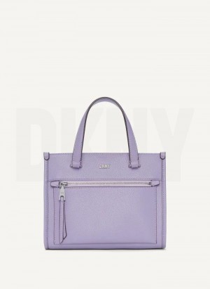 Purple DKNY Zoie Mini Bags Tote Bags | USA-D0720