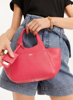 Red DKNY The Mini Effortless Tote Bags Crossbody Bags | USA-D0127