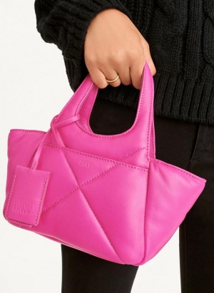Rose Purple DKNY The Mini Quilted Effortless Bags Tote Bags | USA-D0438