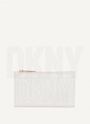 White DKNY Elsa Bifold Card Holder Bags Wallets | USA-D1902