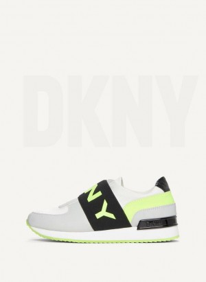 White DKNY Marli Slip On Shoes Sneakers | USA-D0979