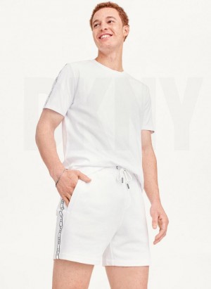 White DKNY Tenniss Men's Shorts | USA-D0948