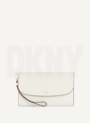 White / Gold DKNY Sidney On A Chain Bags Wallets | USA-D0655