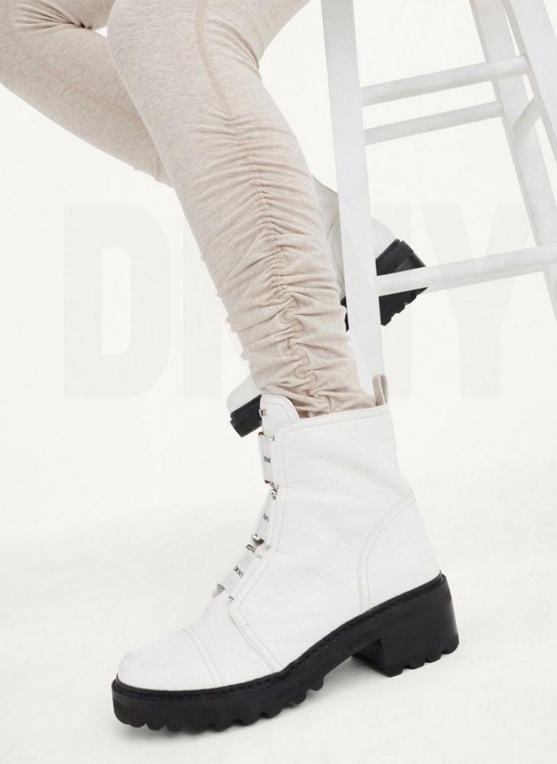 Beige DKNY High Waist With Ruched Details Women's Leggings | USA-D0669