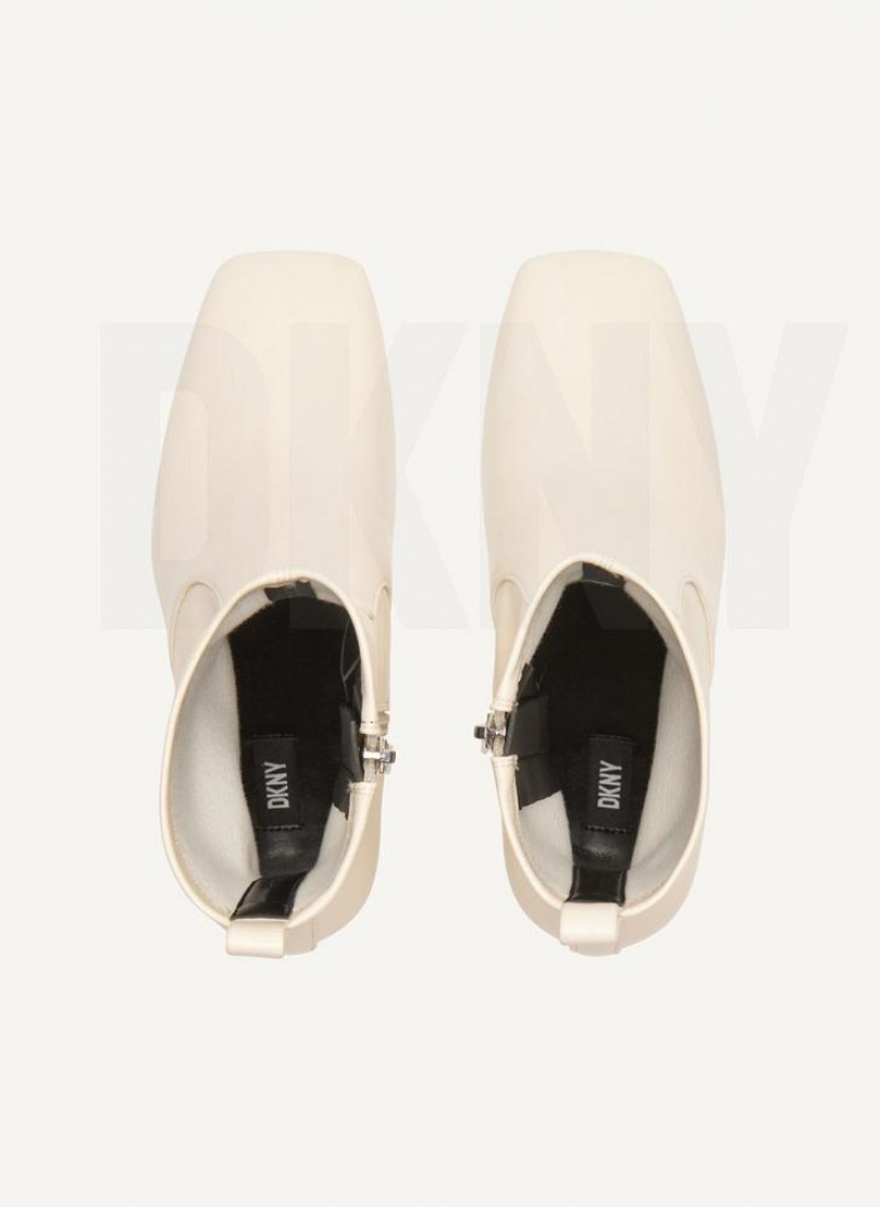 Beige DKNY Sock Shoes Boots | USA-D1124