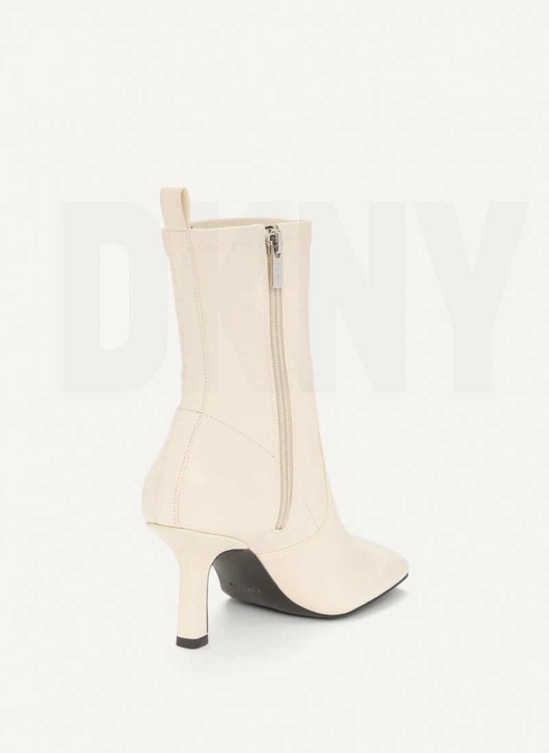 Beige DKNY Sock Shoes Boots | USA-D1124