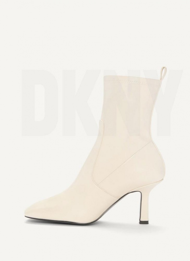 Beige DKNY Sock Shoes Boots | USA-D1124