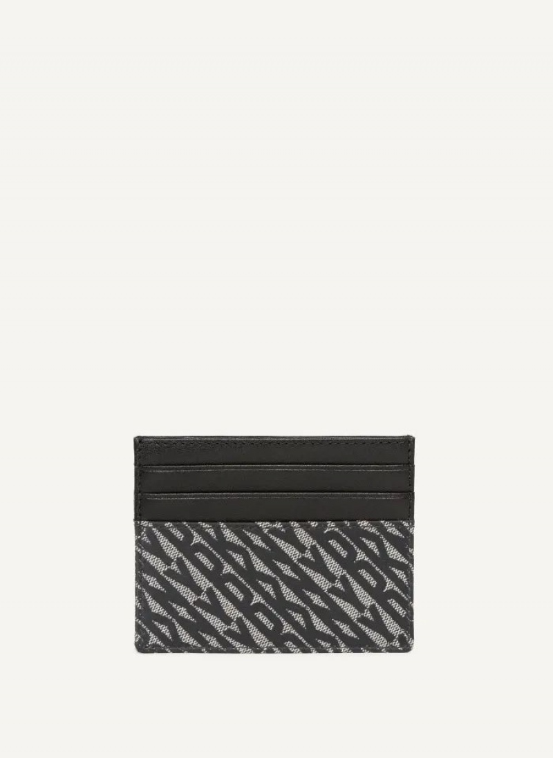 Black DKNY Allover Logo Case Men's Wallets | USA-D1268