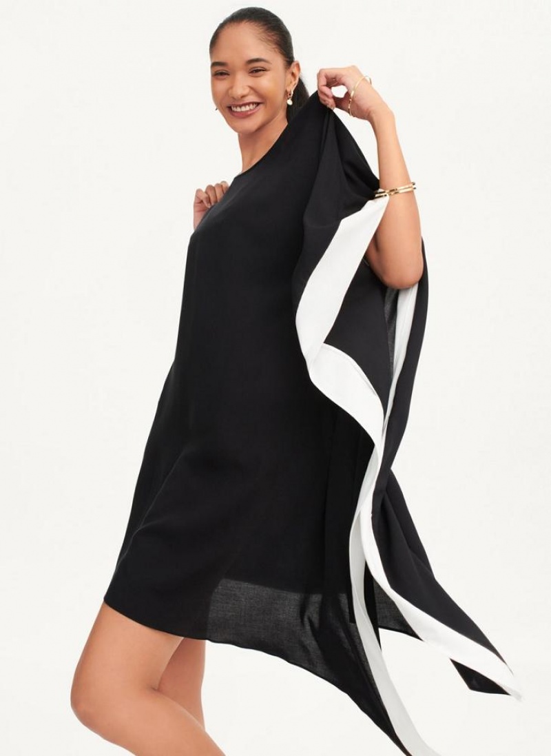 Black DKNY Asymmetrical Kaftan Women\'s Swimsuits | USA-D0102