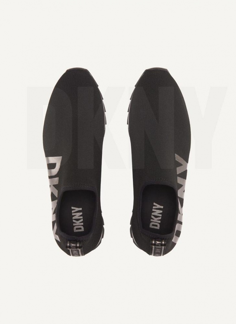 Black DKNY Azer Slip On Shoes Sneakers | USA-D0160