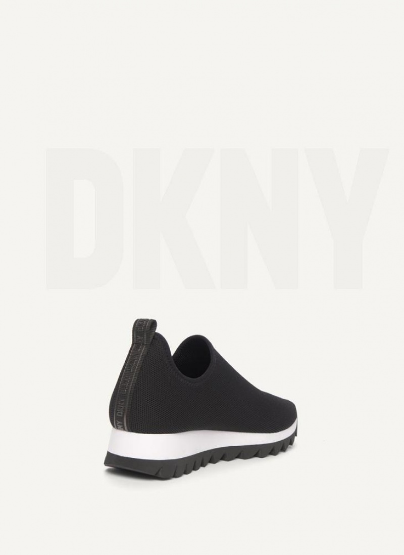 Black DKNY Azer Slip On Shoes Sneakers | USA-D0160