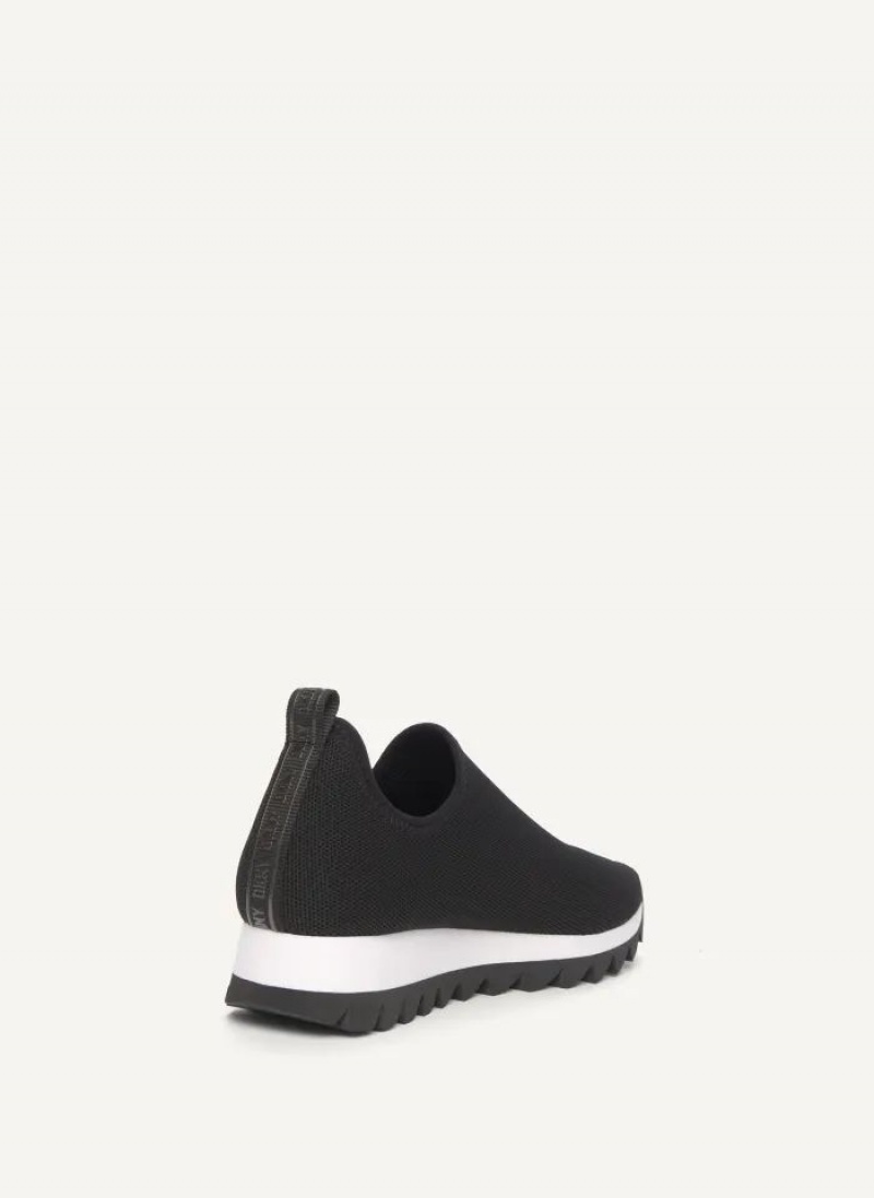 Black DKNY Azer - Slip On Runner Shoes Sneakers | USA-D0898