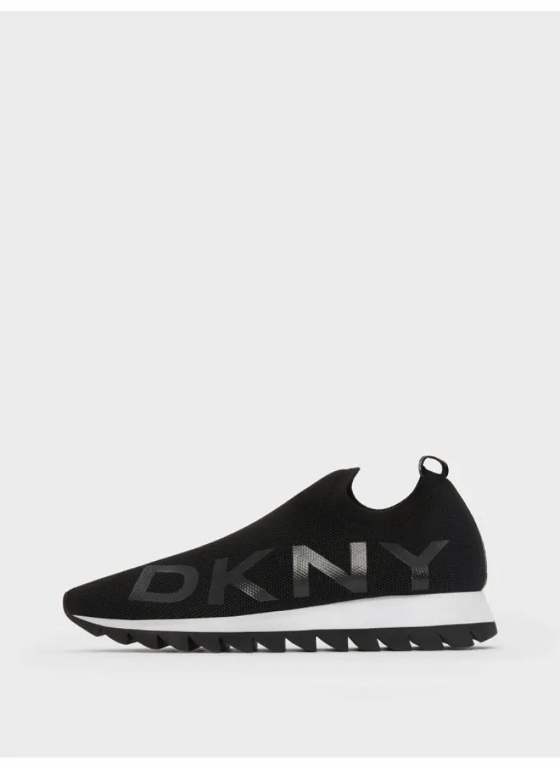 Black DKNY Azer - Slip On Runner Shoes Sneakers | USA-D0898