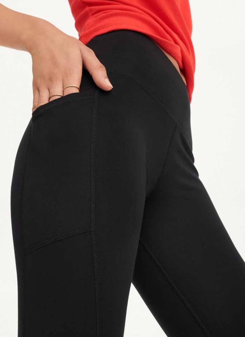 Black DKNY Balance Compression Pedal Pusher Women's Leggings | USA-D1172