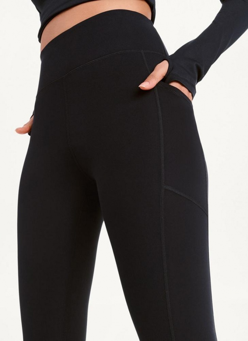 Black DKNY Balance High Waist Women's Leggings | USA-D1309