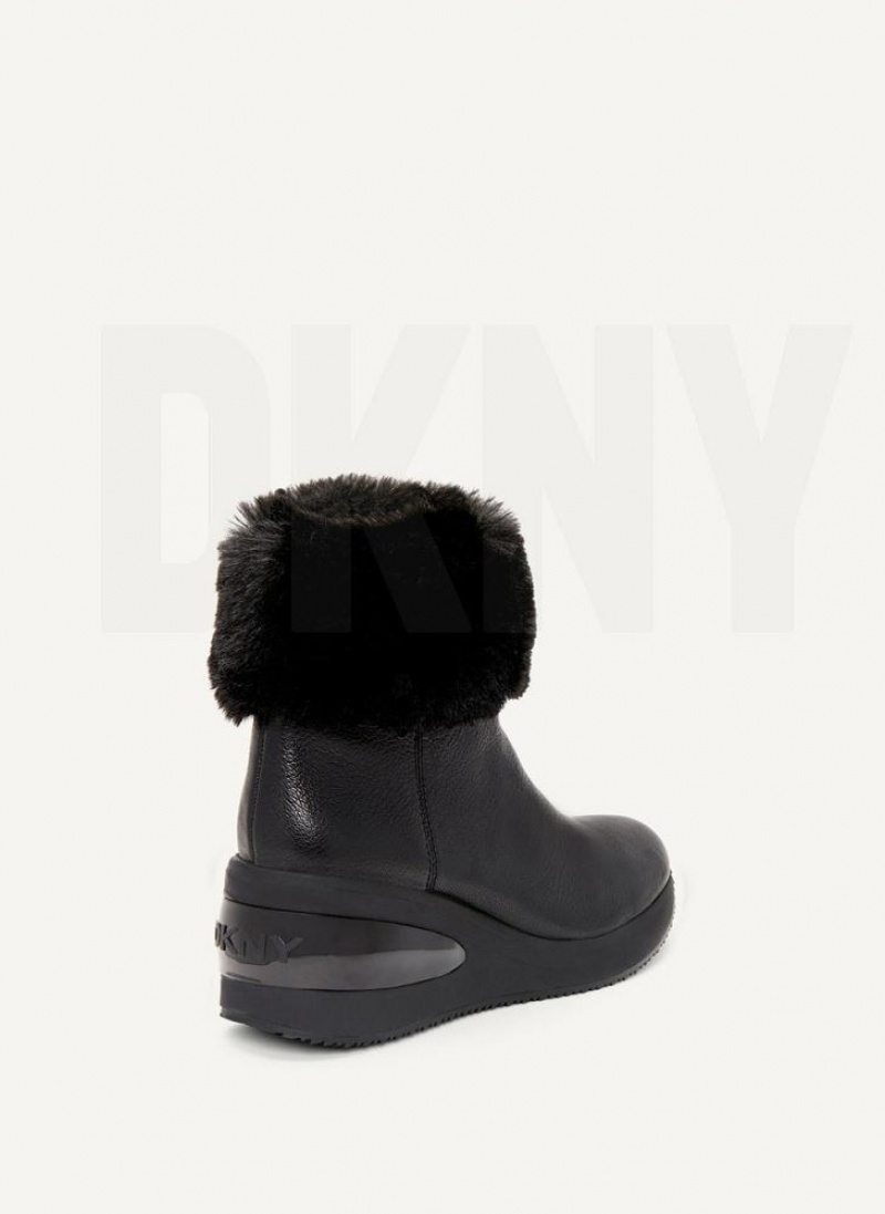 Black DKNY Baxter Shoes Wedges | USA-D0358