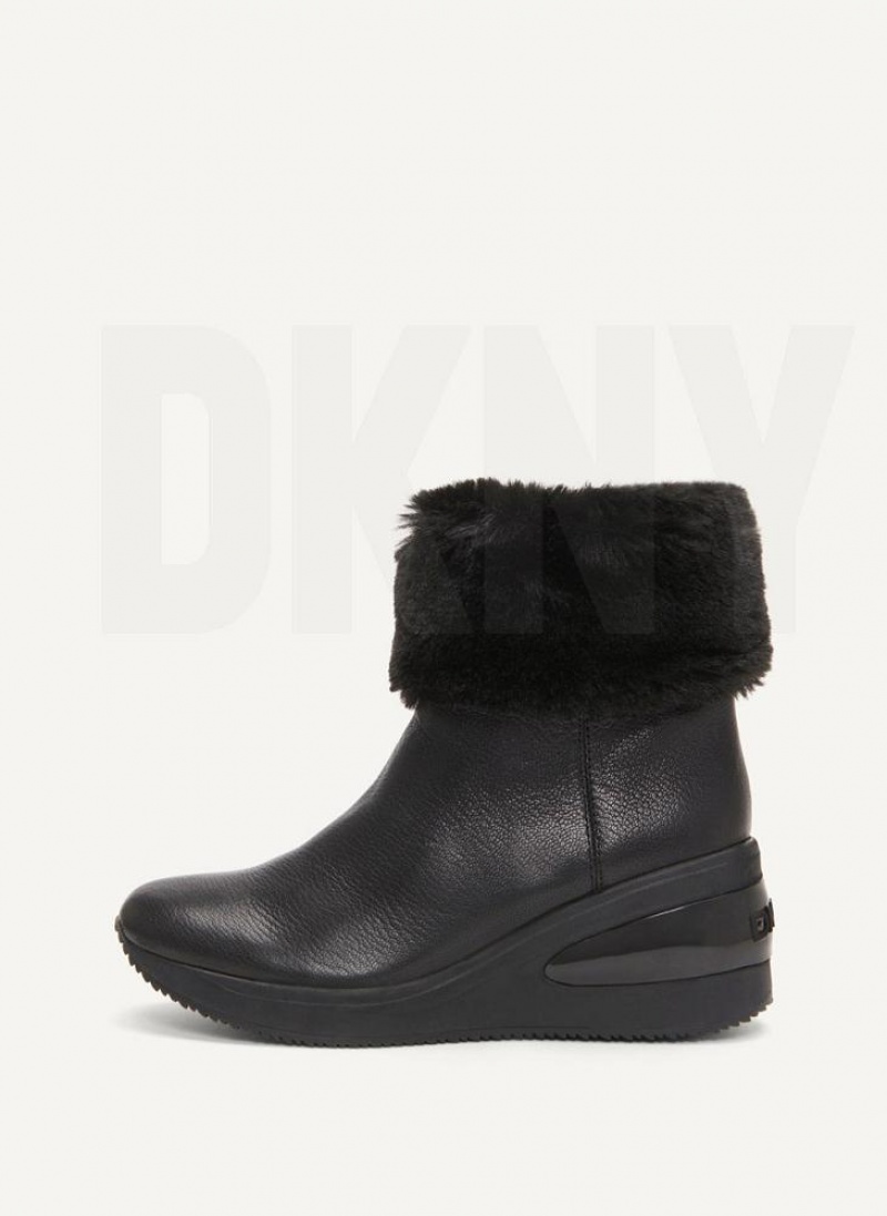 Black DKNY Baxter Shoes Wedges | USA-D0358