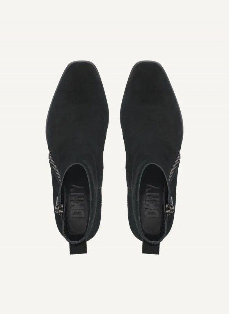 Black DKNY Brenlyn - W/ Zipper Shoes Boots | USA-D0733