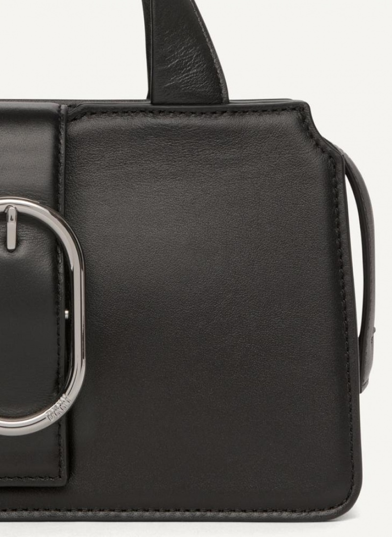 Black DKNY Buckle Bags Crossbody Bags | USA-D1062