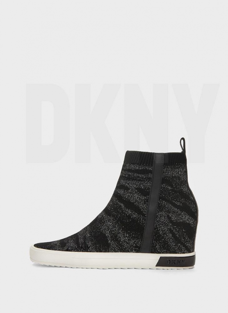 Black DKNY Cali Shoes Wedges | USA-D1726
