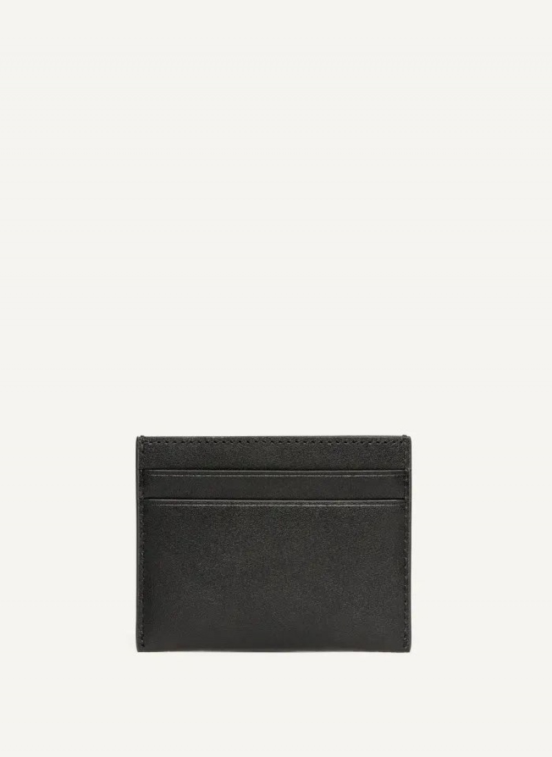 Black DKNY Card Case Men's Wallets | USA-D1111