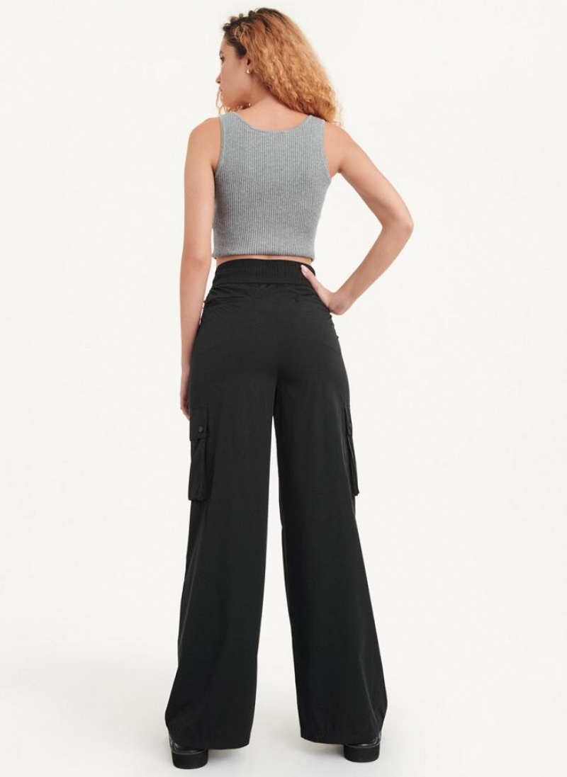 Black DKNY Cargo Trouser Women's Jumpsuits | USA-D1040
