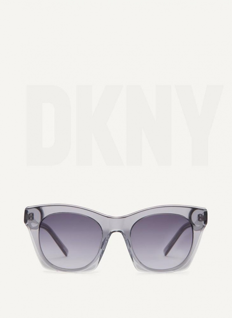 Black DKNY Cat Eye Women\'s Sunglasses | USA-D0920