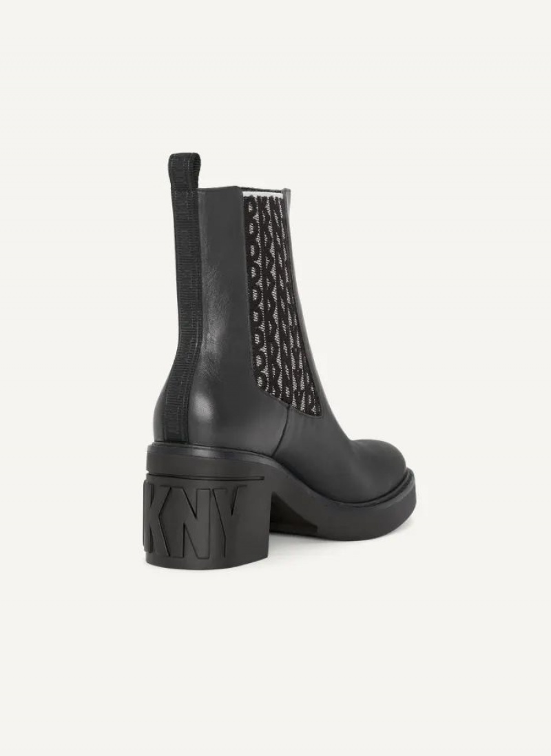 Black DKNY Charlotte Chelsea Shoes Boots | USA-D0272