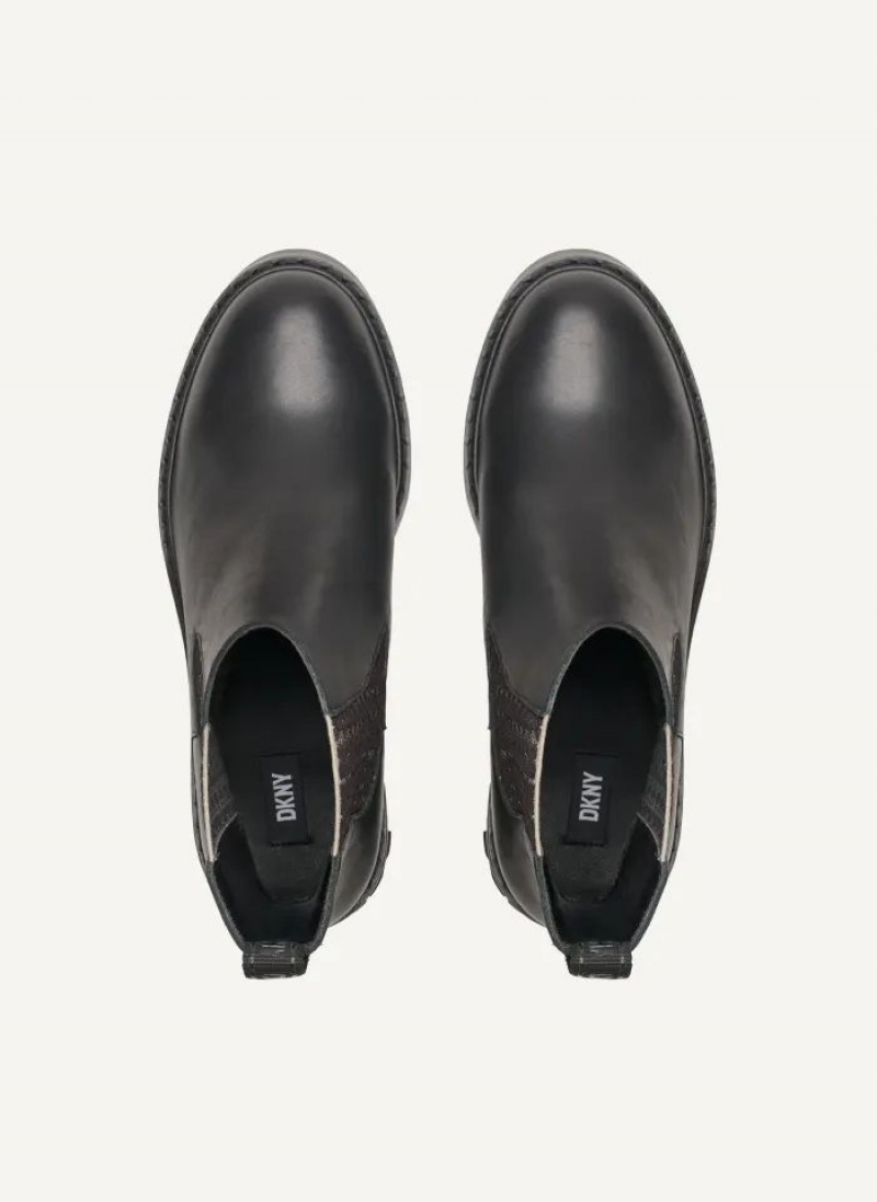 Black DKNY Charlotte Chelsea Shoes Boots | USA-D0272
