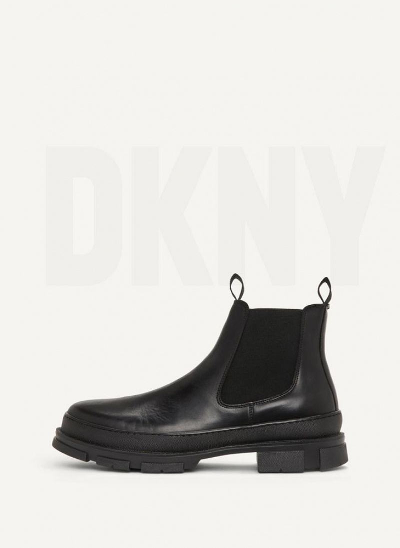 Black DKNY Chelsea Men\'s Boots | USA-D1244