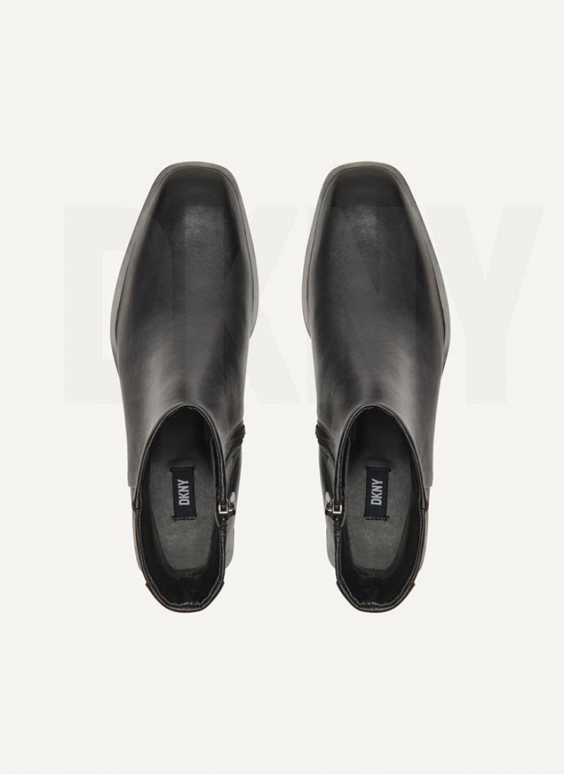 Black DKNY Chelsea Shoes Boots | USA-D1300