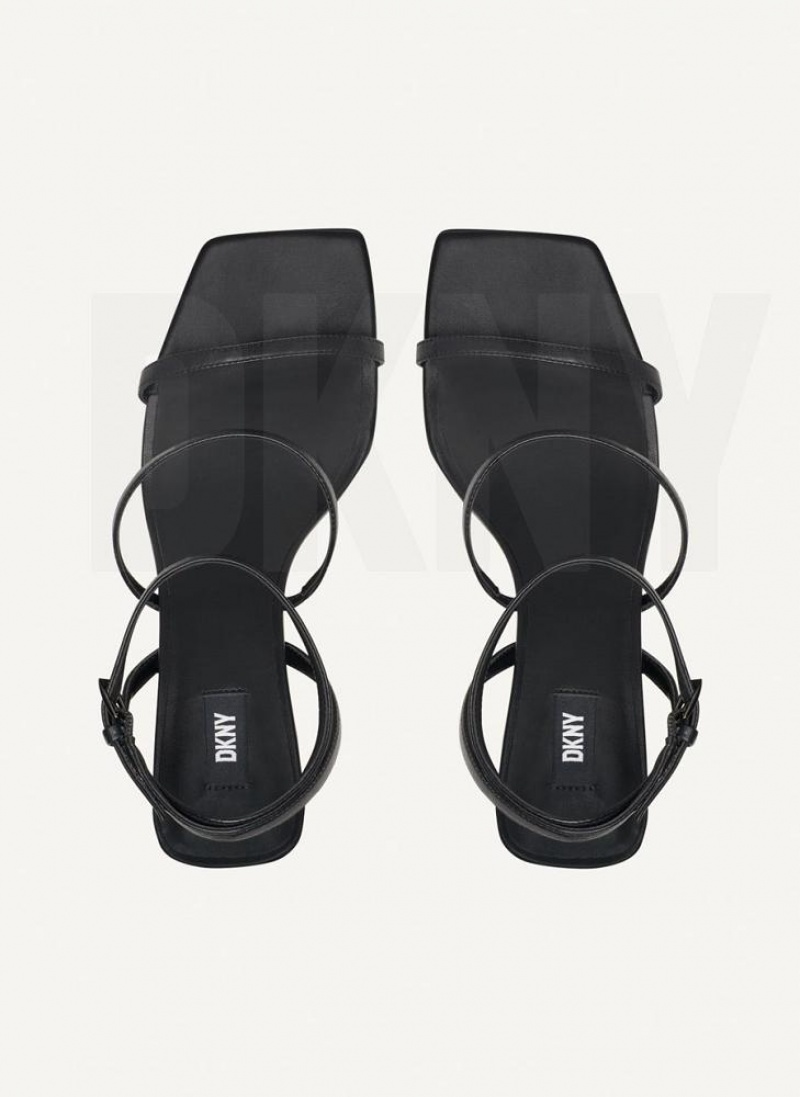Black DKNY Christy Shoes Sandals | USA-D0480
