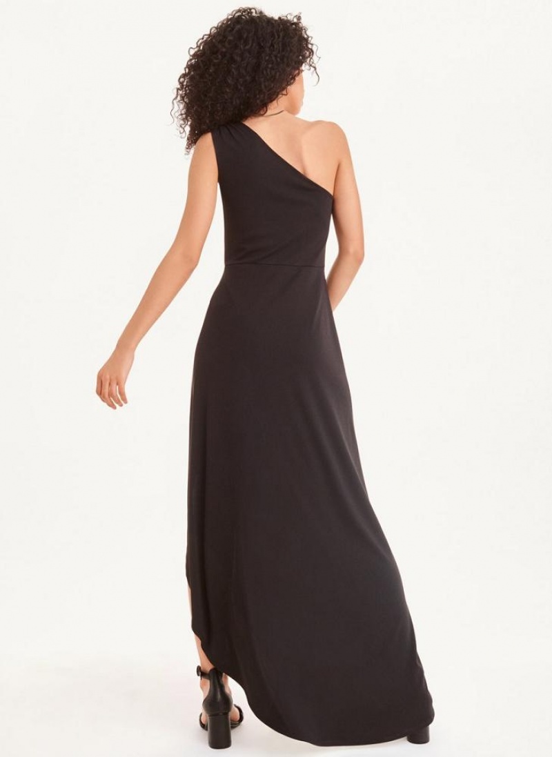 Black DKNY Crisp Knit Women's Dresses | USA-D0735