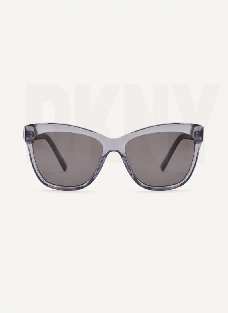 Black DKNY DKNY Pride Rectangle Women\'s Sunglasses | USA-D1782