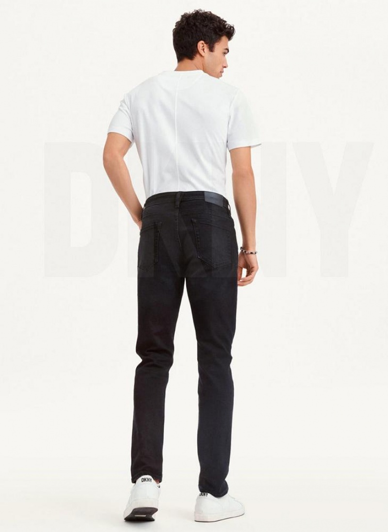 Black DKNY Destructed Denim Men's Jeans | USA-D0648