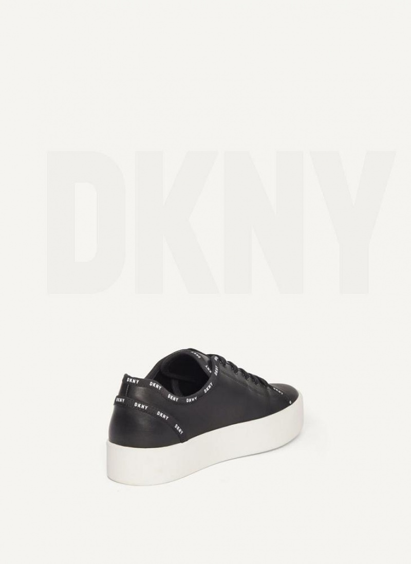 Black DKNY Dkny Court Shoes Sneakers | USA-D0533
